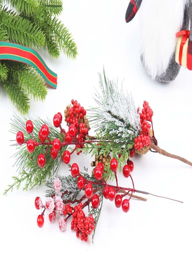 Mklsit 30 Pack Artificial Red Berry Stems, 8.2 Inch Christmas Berry Picks Holly Berries Branches for Christmas Tree Decorations DIY Crafts Wreath Decor - Image 5