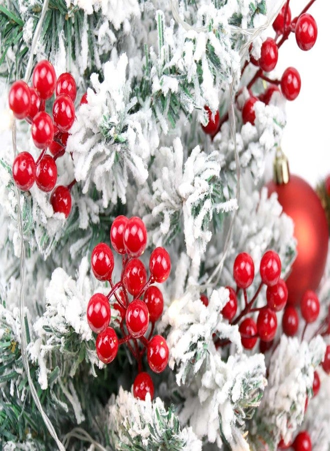 Mklsit 30 Pack Artificial Red Berry Stems, 8.2 Inch Christmas Berry Picks Holly Berries Branches for Christmas Tree Decorations DIY Crafts Wreath Decor - Image 2