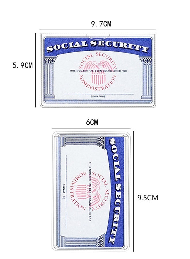GD 50 Pack Hard Plastic Transparent ID Card Badge Holder for Social Security - Waterproof and Dustproof Credit Card Protector Card Sleeves Perfect Fit for Social Security, Medicare, Credit, Business Card (25 Vertical + 25 Horizontal) - Image 2