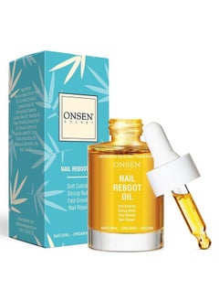 Onsen Secret Organic Cuticle Oil for Nails - USA Made - Japanese Nail Oil Treatment for Damaged Nails - Natural Nail Care & Cuticle Repair - Visible Results For Perfect Nails - Nail Reboot Oil 30ml by Onsen  - Image 1