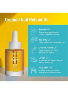 Onsen Secret Organic Cuticle Oil for Nails - USA Made - Japanese Nail Oil Treatment for Damaged Nails - Natural Nail Care & Cuticle Repair - Visible Results For Perfect Nails - Nail Reboot Oil 30ml by Onsen  - Image 5