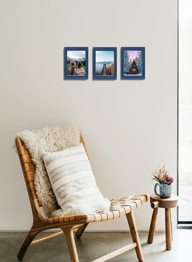 LEKAIYA إطارات صور LEKAIYA زرقاء مقاس 5x5، إطار صور مربع من الخشب الصلب، مناسب لوضعه على الطاولة أو تعليقه على الحائط. - Image 5