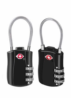 KASTWAVE Travel Luggage Locks 2 Pcs, Combination Padlock for Luggage, Suitcases, Backpacks, Duffle Bag Laptop Camera Bag  - Image 1