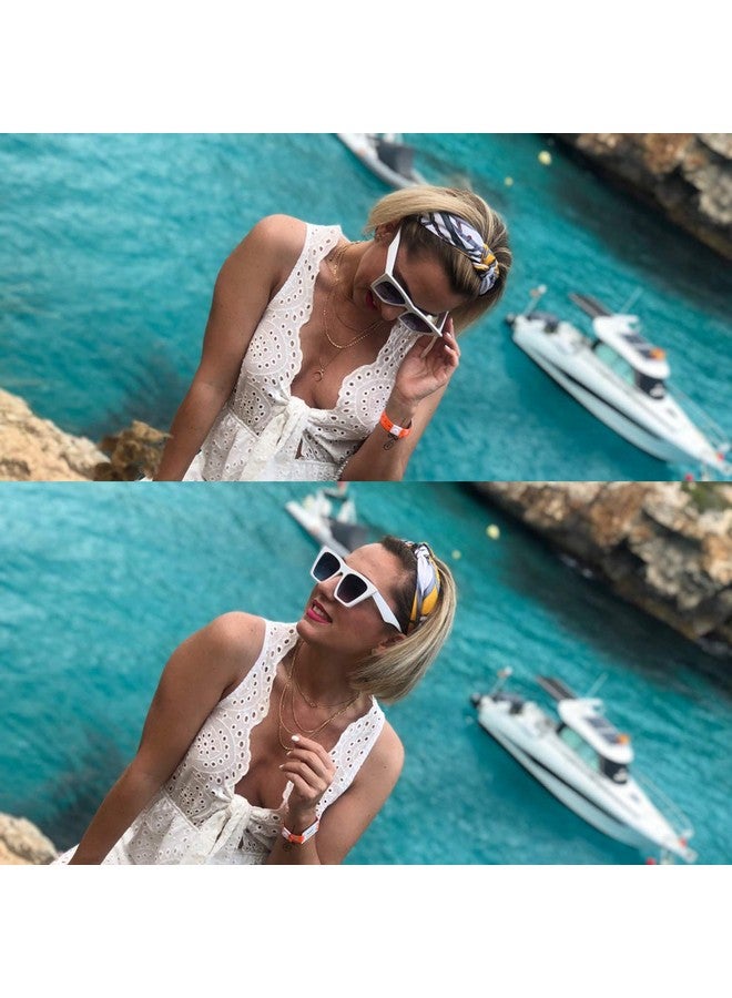 Loquat 4 Pack Boho Fashion Turban Headbands For Women Girls Flower Printed Plastic Head Band Vintage Cross Hair Accessories - Image 4