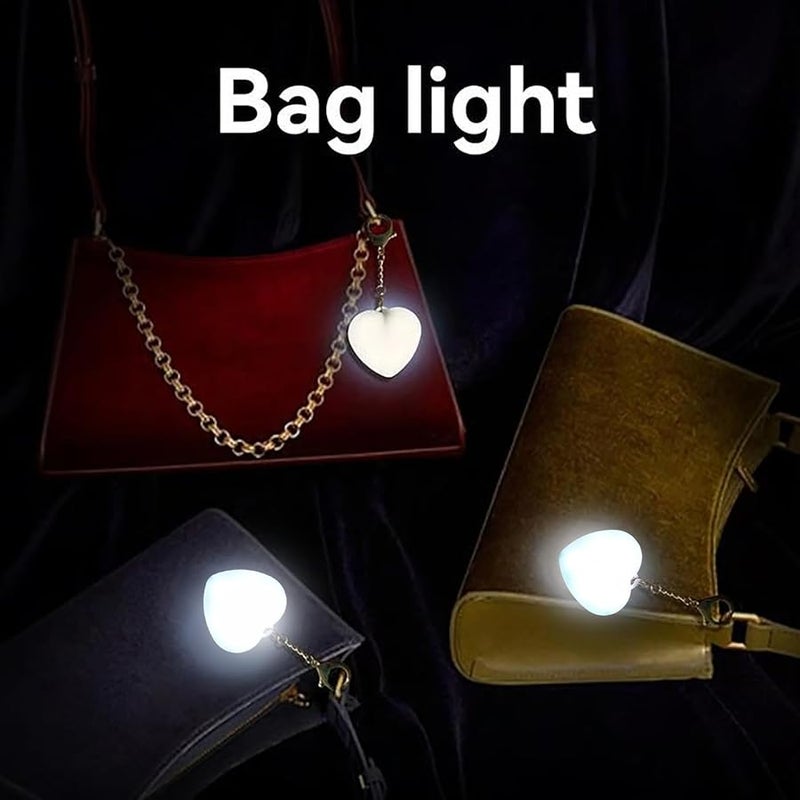 White Heart Shaped LED Purse Light Automatic Touch Sensor For Daily Commutes - Image 4