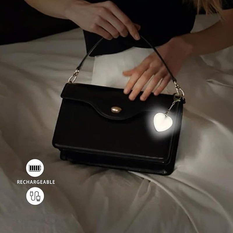 White Heart Shaped LED Purse Light Automatic Touch Sensor For Daily Commutes - Image 5