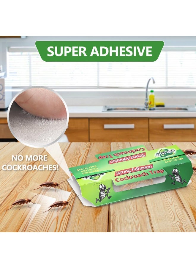 GREEN KILLER 10 Pcs Cockroach Glue Traps, Strong Adhesive Sticky Roach Trap | Non-Toxic Cockroach Catcher for Home, Kitchen, Bathroom & Office | Odorless Insect Glue Boards for Roaches, Crawling Bugs & Household Pest Control - Image 3