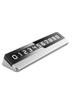 Aideli Temporary Parking Card Phone Number Card, Aluminum Alloy Plate Telephone Number Car Park Stop Sticker Display Automobile Parking Gadgets Accessories  - Image 1