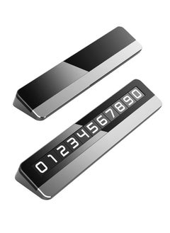 Aideli Temporary Parking Card Phone Number Card, Aluminum Alloy Plate Telephone Number Car Park Stop Sticker Display Automobile Parking Gadgets Accessories  - Image 2