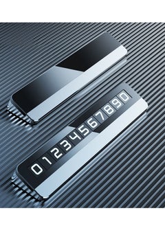 Aideli Temporary Parking Card Phone Number Card, Aluminum Alloy Plate Telephone Number Car Park Stop Sticker Display Automobile Parking Gadgets Accessories  - Image 3