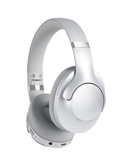 FlashHawk ANC Wireless Over-Ear Headphones with Bluetooth 5.4 and 50 Hours of Battery Life Silver  - Image 1