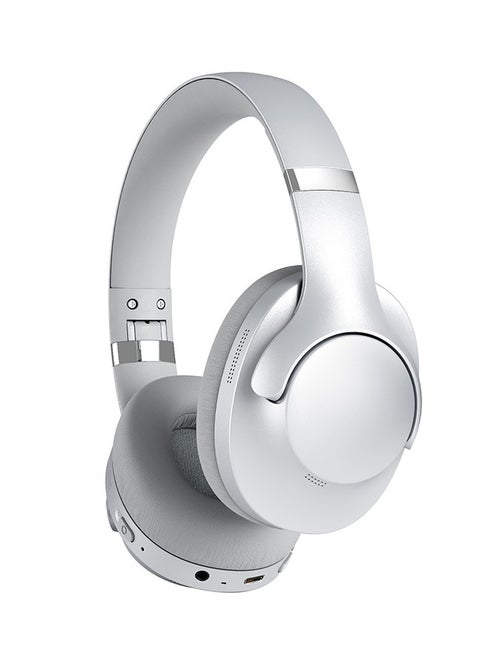 ANC Wireless Over-Ear Headphones with Bluetooth 5.4 and 50 Hours of Battery Life Silver