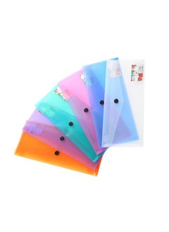 STOBOK 6Pcs Plastic Envelopes Envelopes Bulk Document Envelopes Button Folder Reusable Letter A4 Size Clear Files Folders For Office  - Image 1