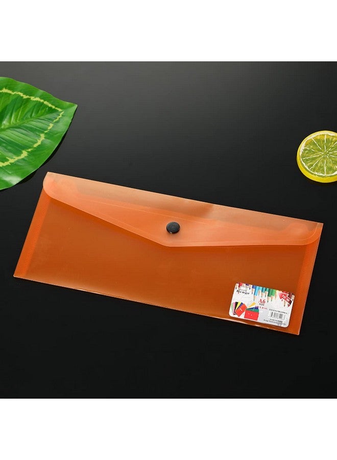 STOBOK 6Pcs Plastic Envelopes Envelopes Bulk Document Envelopes Button Folder Reusable Letter A4 Size Clear Files Folders For Office - Image 4