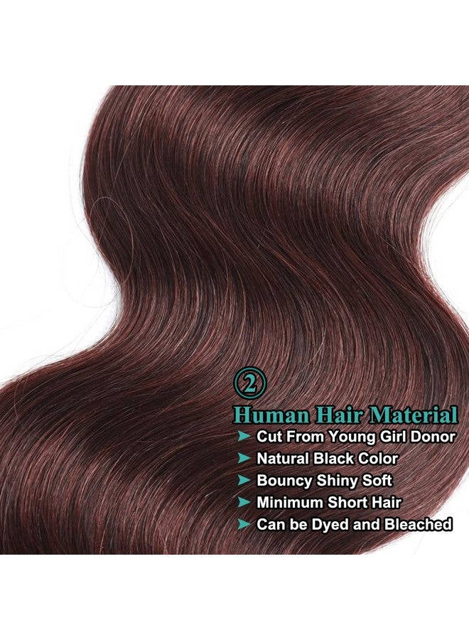 Allrun Brown Body Wave Bundles Human Hair 18 20 22 Inch Brown 10A 100% Unprocessed Brazilian Virgin Hair 3 Bundles Human Hair Weave Bundles Body Wave Remy Hair Extension 4 Color - Image 5