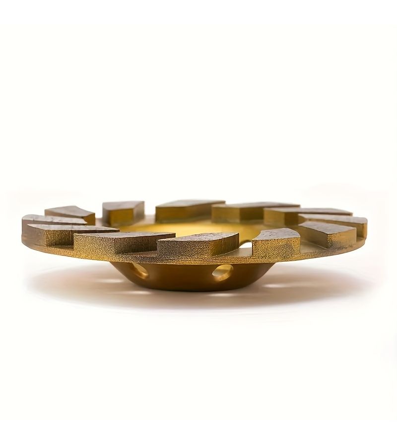 2pcs 4 Inch Heavy Duty Diamond Grinding Cup Wheel Gold Colored Metal 12 Segment Turbo Disc For Concrete Stone Ceramic No Assembly Required Compatible With Grinder Power Tool Fast Surface Grinding For Construction Renovation DIY Projects Efficient Wheel Multi Section Design High Performance Material Stone Fabricators - Image 5