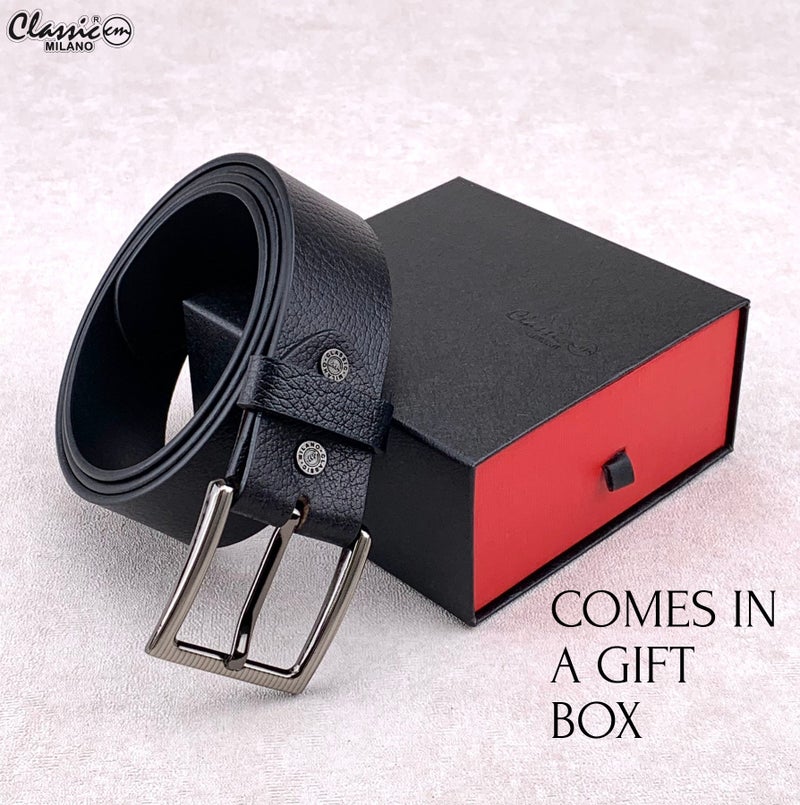 Classic Milano Genuine Leather Belt Men - Semi-Casual Men's Belt & Party Wear Belt, Casual Outfits, Gifts - Black & Brown Men’s Leather Belt for Men - Image 4