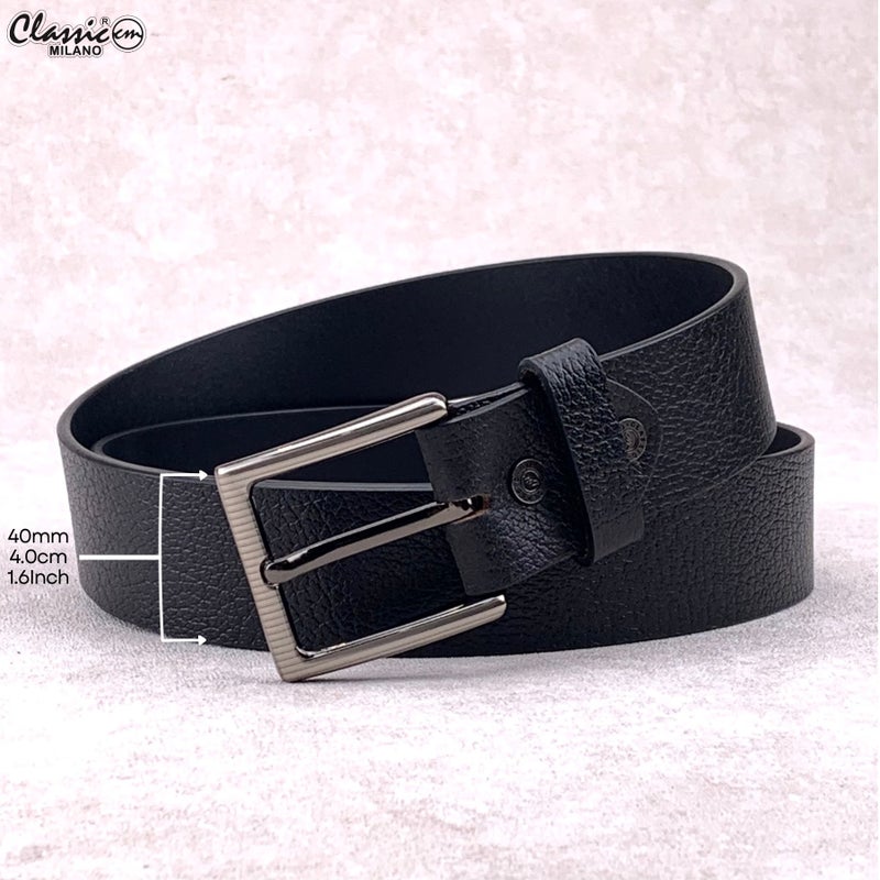 Classic Milano Genuine Leather Belt Men - Semi-Casual Men's Belt & Party Wear Belt, Casual Outfits, Gifts - Black & Brown Men’s Leather Belt for Men - Image 5