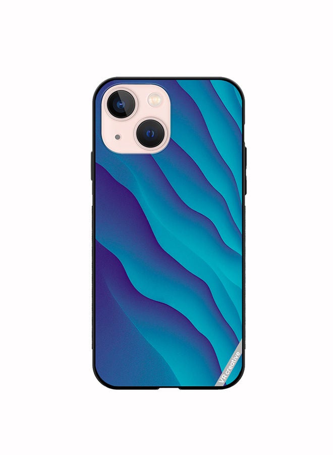 VR CREATIVE Protective Case Cover For Apple iPhone 14 Plus Blue Abstract Design Multicolour - Image 1