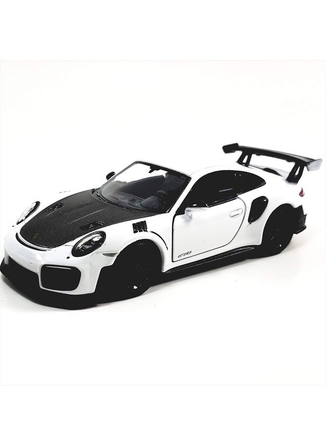 Kinsmart Kinsmart 2010 Porsche 911 GT2 RS Egghell White 1/36 Scale Diecast Metal Model Toy Sports Car  - Image 1