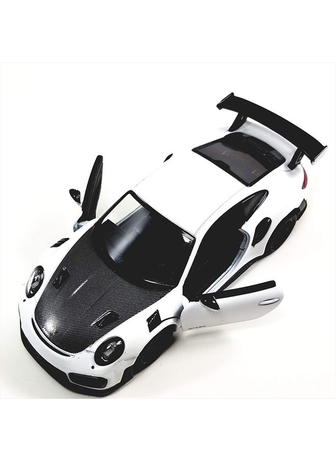 Kinsmart Kinsmart 2010 Porsche 911 GT2 RS Egghell White 1/36 Scale Diecast Metal Model Toy Sports Car  - Image 3