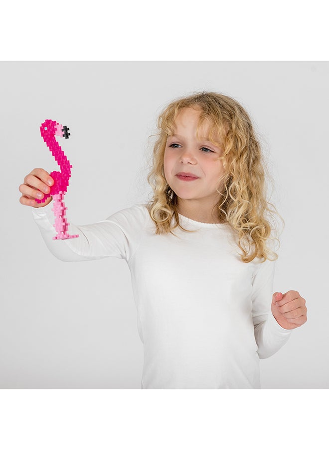 Plus-Plus Creative Building Blocks Tube, Flamingo, Ingenious Construction Toy, 100 Pieces  - Image 5