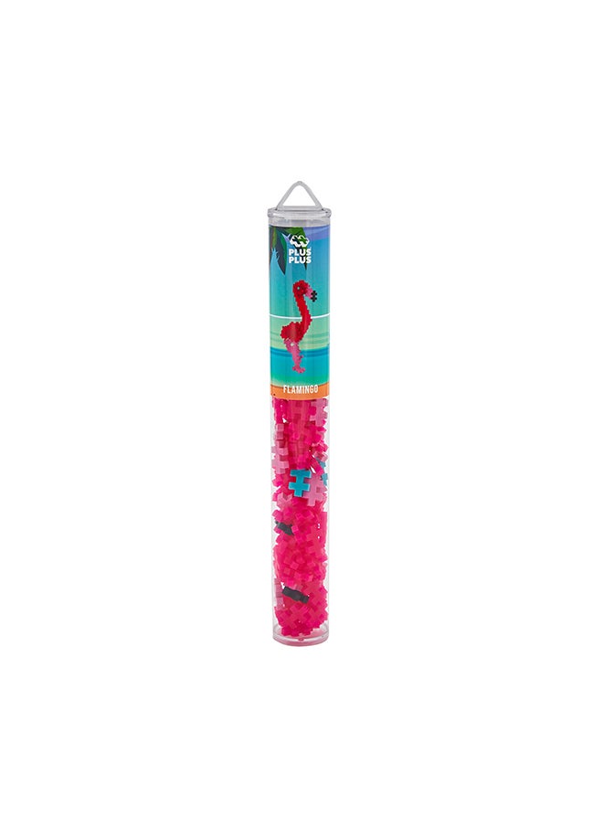Plus-Plus Creative Building Blocks Tube, Flamingo, Ingenious Construction Toy, 100 Pieces  - Image 2