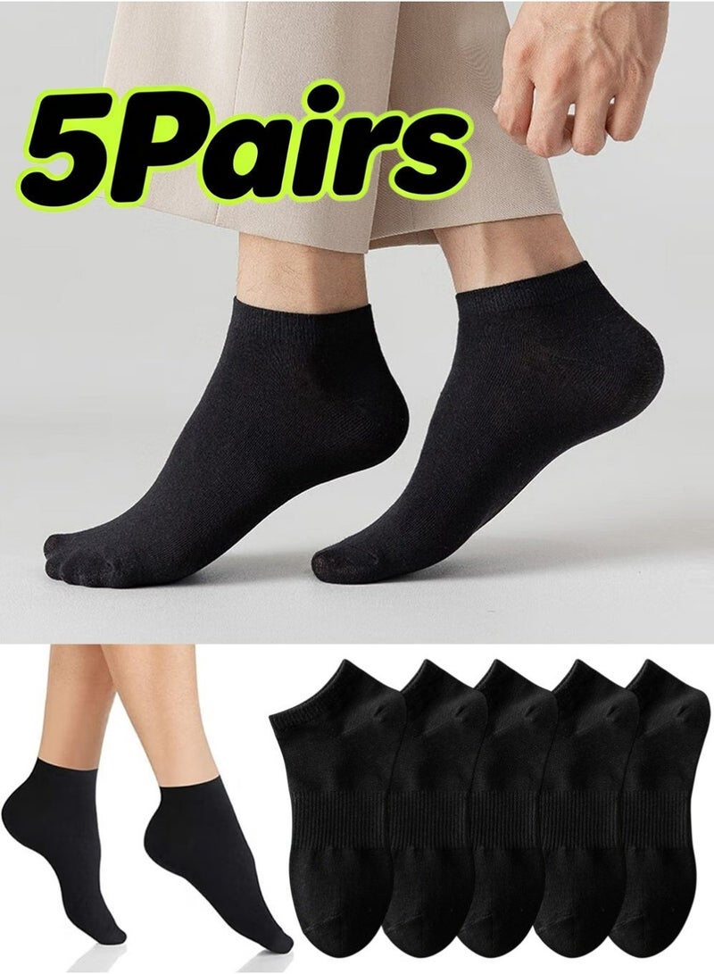 SYOSI 5 Pairs Running Socks,Women's Short Ankle Athletic Socks - Cotton Spandex Sport Sock for Ladies,Cushioned Trainer Socks Sports Socks,Low Cut Anti-Blister Breathable Athletic Socks Walking Socks - Image 1