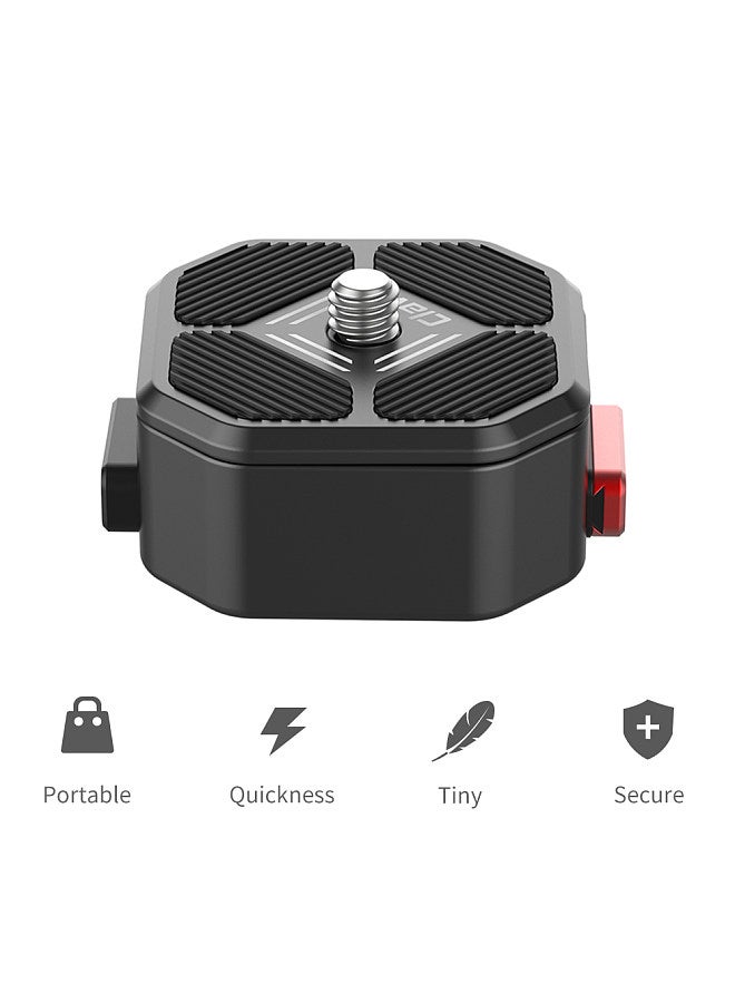 Ulanzi Claw Quick Release Plate Mini QR Plater with 1/4 Inch Screw 50kg Load Bearing for DSLR Camera - Image 2