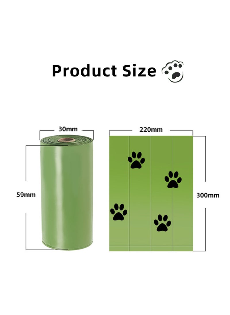 ShineShe 26 Rolls Dog Bags Pet Dog Supplies for Dogs, including 1pcs Green Adjustable Dispenser, Extra Thick and Strong, 100% Leak Proof, Biodegradable Waste Bag  - Image 2