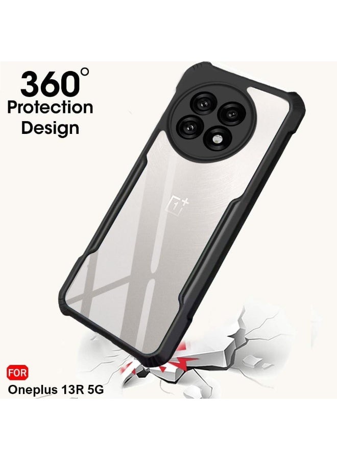 ATECH Case For OnePlus 13R Crystal Clear Back Cover Case With 360 Degree Protection, Shockproof Bumper Protective Phone Cover, Anti-Scratch Hard PC Back Clear - Image 3