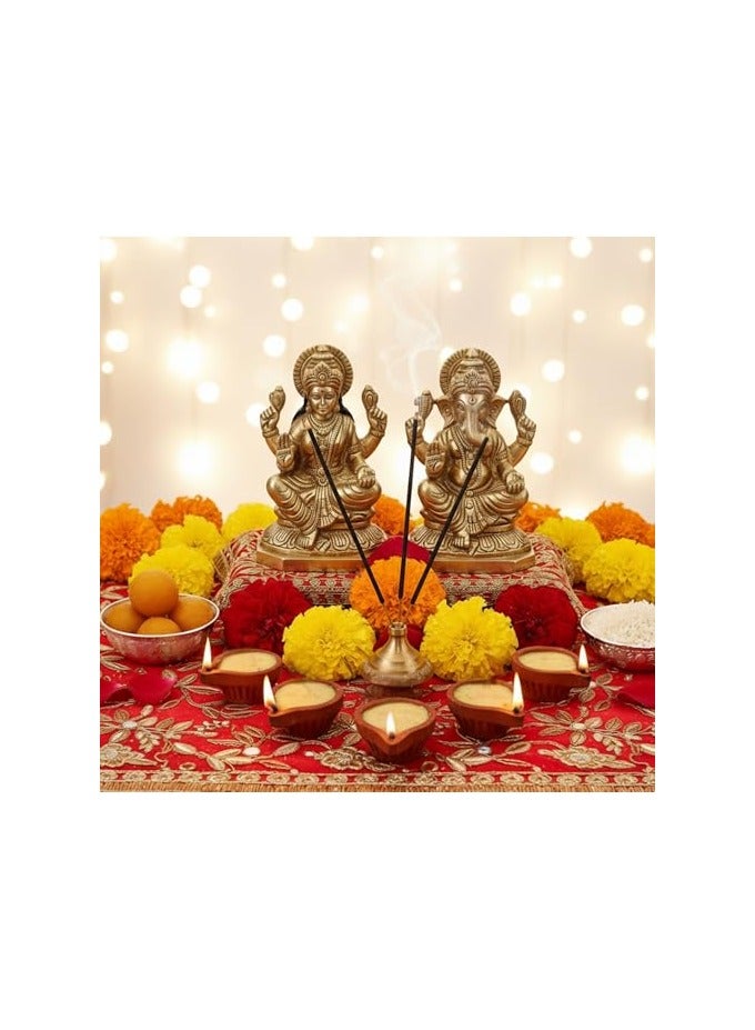 TOTA Pure Ghee Diya for Puja – 10pcs Handmade Mitti Diya | Ready to Use Unscented Small Clay Diya Ghee Batti for Diwali Puja and Festivals - Image 2