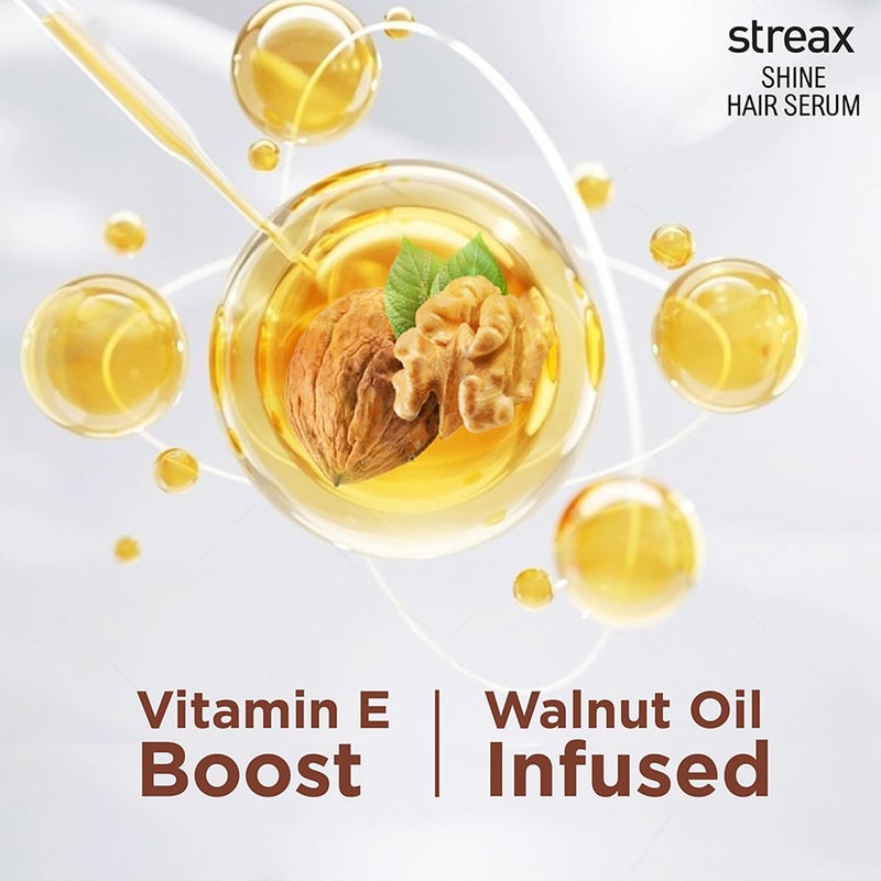 Streax Vitalized with Walnut Oil Hair Serum (100ml) - Image 4