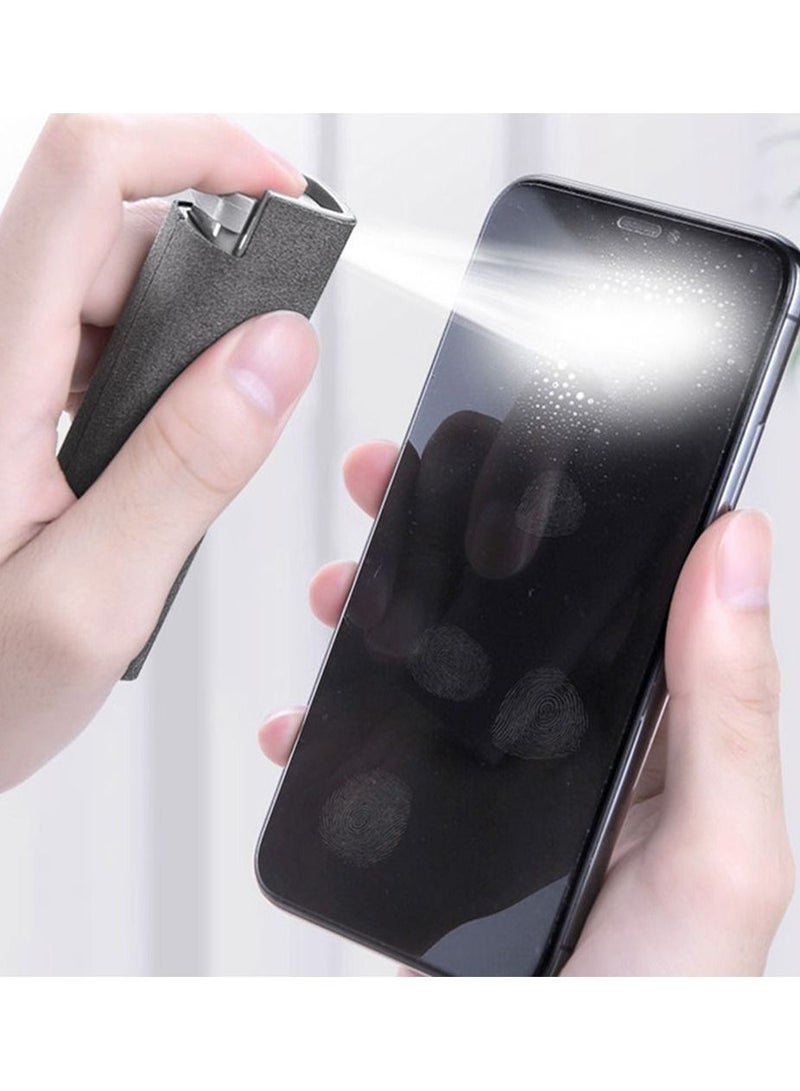 Two-In-One Spray And Microfiber Cloth Cleaning Accessory 10 ml Black  - Image 3