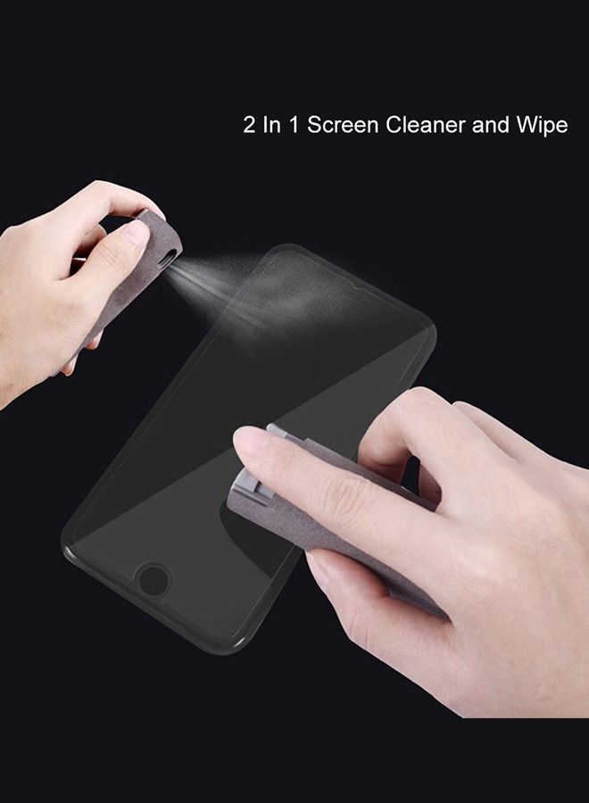 Two-In-One Spray And Microfiber Cloth Cleaning Accessory 10 ml Black  - Image 4