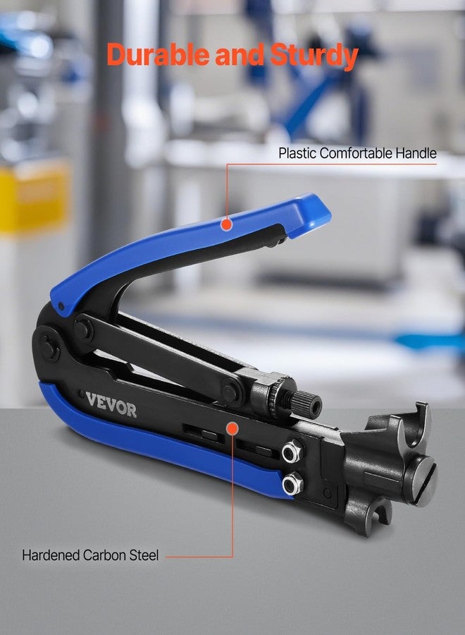 فيفور طقم VEVOR لضغط الكابلات المحورية، طقم ضغط الكابلات المحورية مع أداة ضغط، وأداة لتجريد الأسلاك، و30 قطعة من موصلات RG6 من النوع F، متوافق مع الكابلات المحورية RG6 وRG59 وRG11، خفيف الوزن وقابل للحمل - Image 5