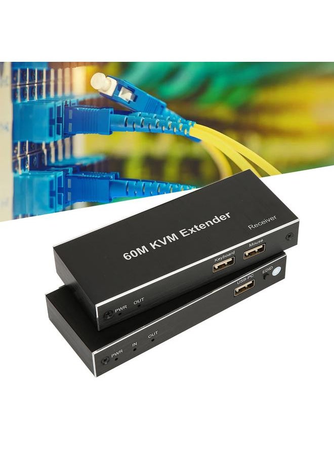 Arabest - 60m KVM Extender Multifunctional 4K 60Hz HD Multimedia Interface KVM USB Extender For TV DVD Player PC 100‑240V US Plug - Image 1