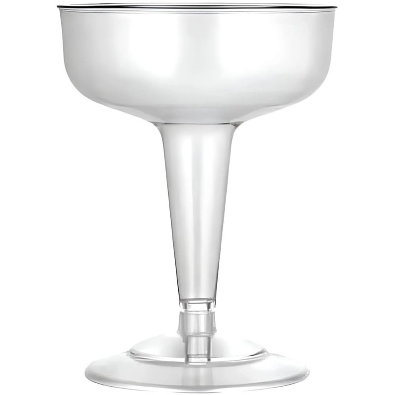 Hanna K. Signature C Elegant Clear Deluxe Plastic Champagne Cups - 4oz (Packs of 20) - Durable & Stylish - Perfect for Weddings  Parties  and Special Events - Image 2