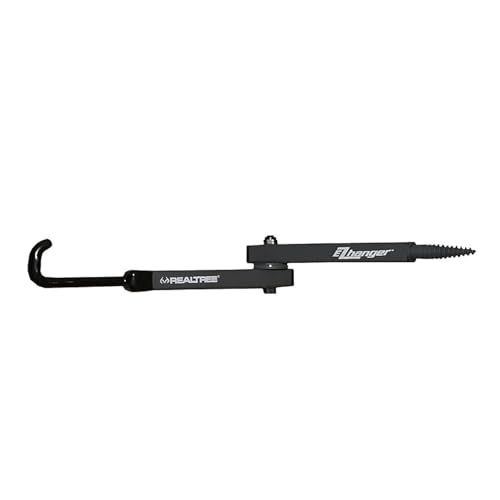 Realtree EZ Hanger – 13" 2-Arm Bow Hanger with Arrow Holders – Tree Screw Mount for Treestand Hunting – Holds Bows – Quiet, Durable & Adjustable Hook Arm - Image 1