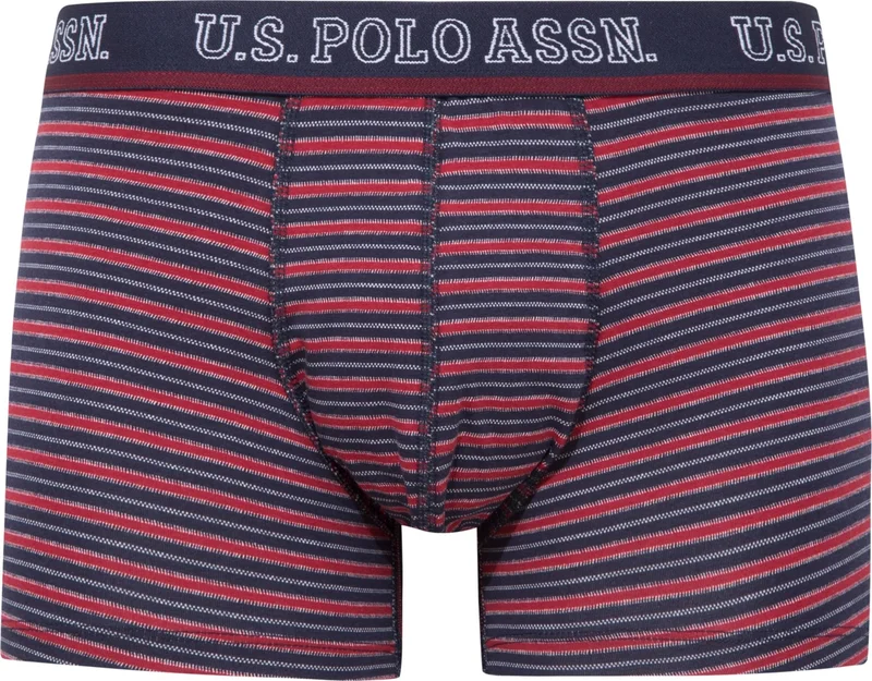 U.S. Polo Assn. Men's Claret Red-Navy Blue-Printed 3-pack Boxer