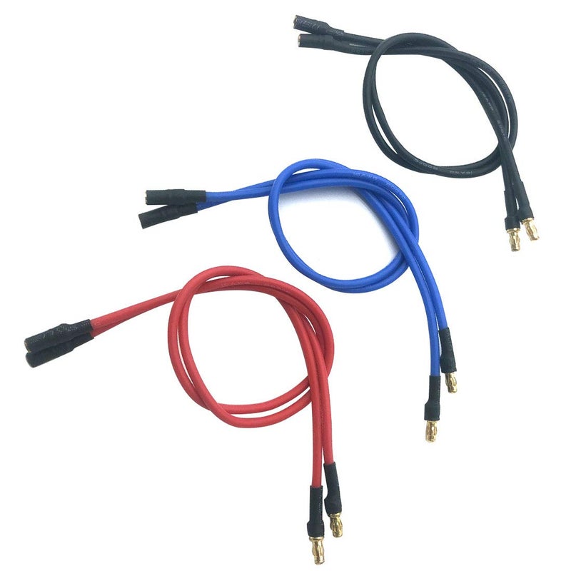 Nuofan 6pcs 3.5mm Banana Gold Bullet Connector Extension Cable RC Brushless Motor ESC Extension Cable Wire RC Carb Parts (16AWG 30CM) - Image 4