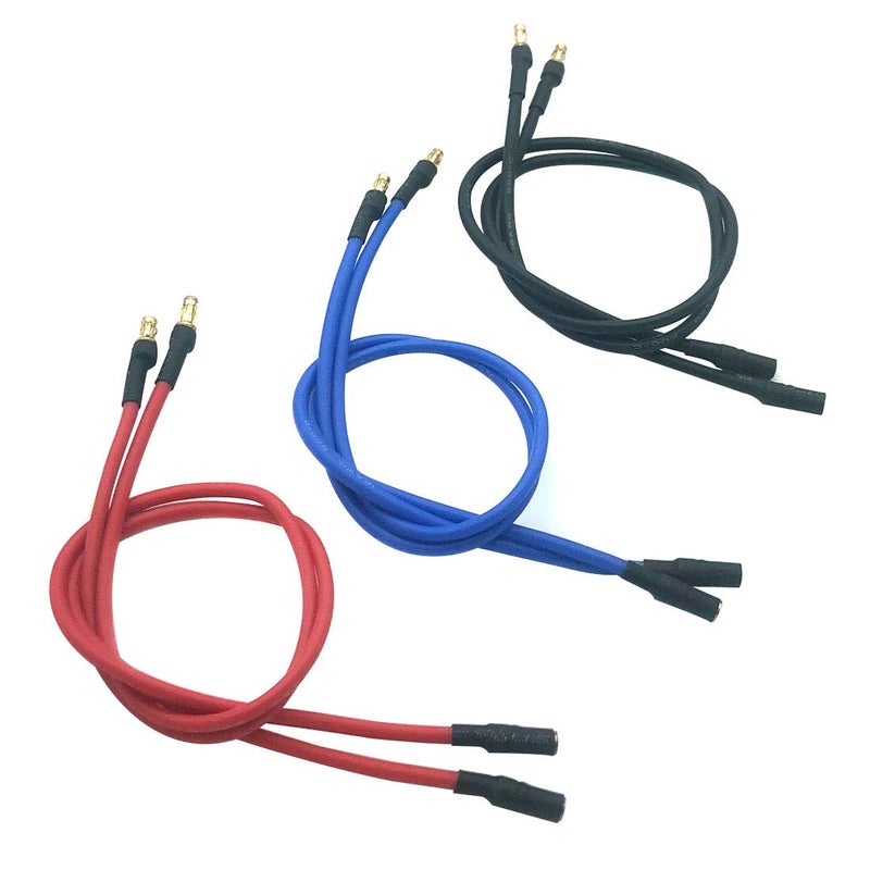 Nuofan 6pcs 3.5mm Banana Gold Bullet Connector Extension Cable RC Brushless Motor ESC Extension Cable Wire RC Carb Parts (16AWG 30CM) - Image 5