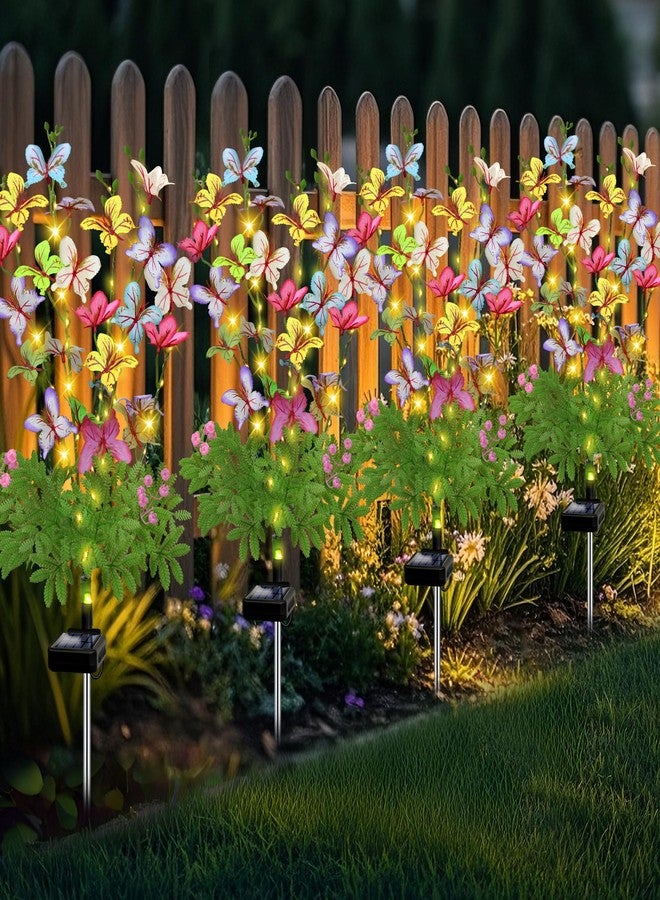 EDOF Solar Garden Lights Outdoor Waterproof Butterfly Decor, Swaying Butterfly Lights, Decorative Flowers Stakes for Garden Yard Pathway Fairy Outdoor Decor - Image 1