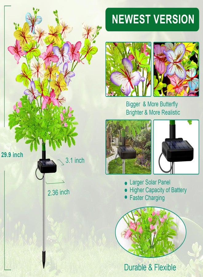 EDOF Solar Garden Lights Outdoor Waterproof Butterfly Decor, Swaying Butterfly Lights, Decorative Flowers Stakes for Garden Yard Pathway Fairy Outdoor Decor - Image 4