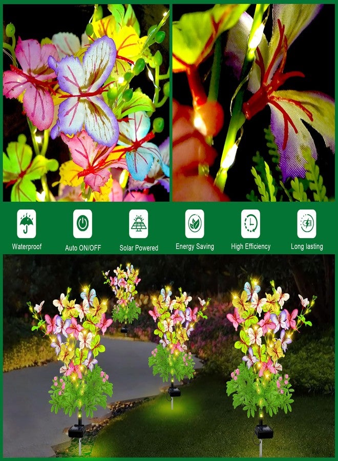 EDOF Solar Garden Lights Outdoor Waterproof Butterfly Decor, Swaying Butterfly Lights, Decorative Flowers Stakes for Garden Yard Pathway Fairy Outdoor Decor - Image 5