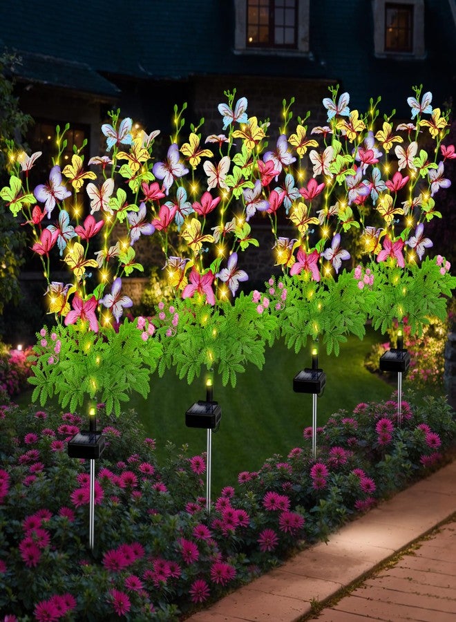 EDOF Solar Garden Lights Outdoor Waterproof Butterfly Decor, Swaying Butterfly Lights, Decorative Flowers Stakes for Garden Yard Pathway Fairy Outdoor Decor - Image 2