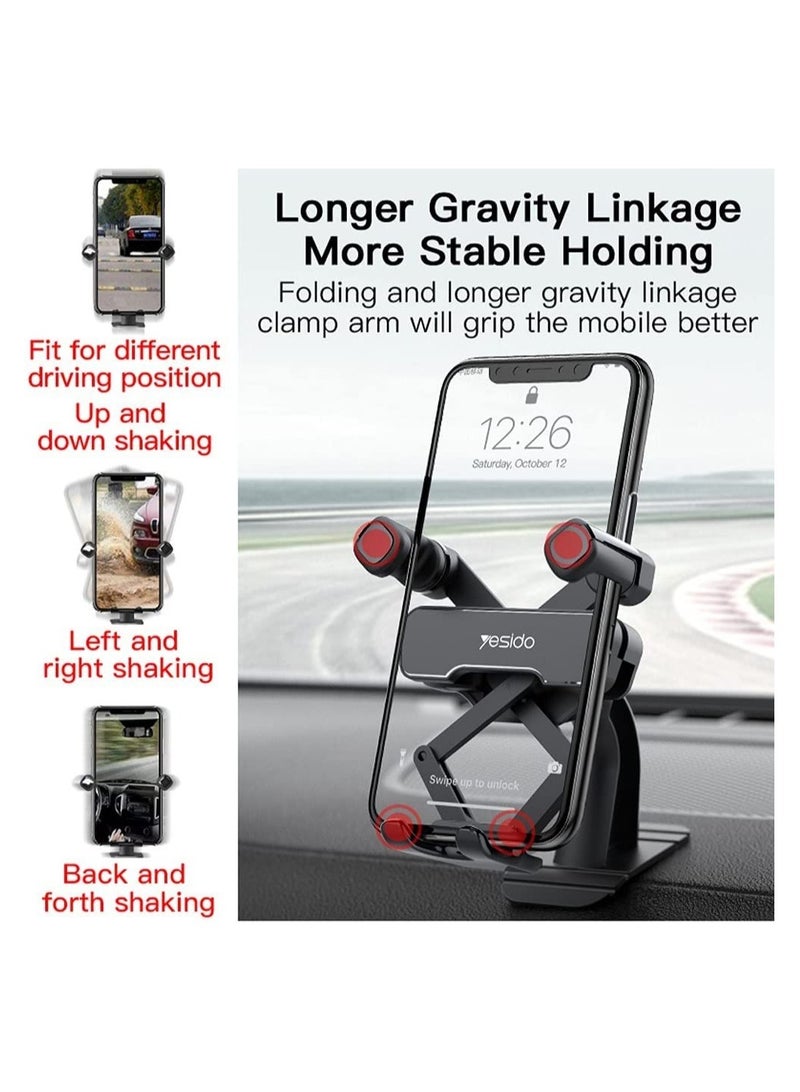C90 Car Gravity Mount Cell Phone Holder Vertical & Horizontal Gravity for iPhone 11/11Pro/11Pro Max/Xs X XR 6S 7 Plus 8 All Samsung Mobiles - Image 4