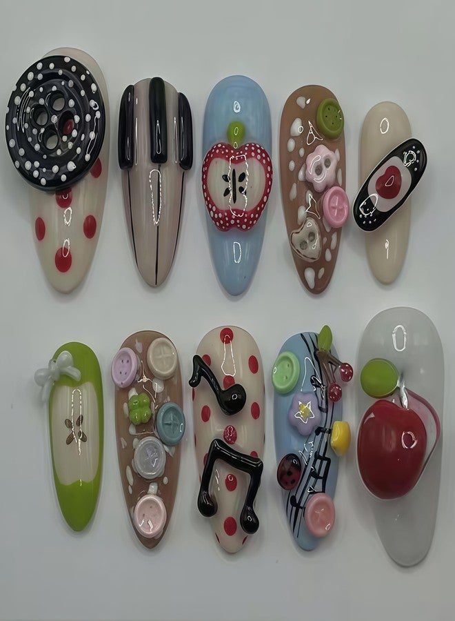 BHCCXZ 3D Fruit Slices Gel Nail Art Mold Arts Resin Apple Tail Molds for Accessories Supplies Pear Silicone Tools Nails Style - Image 2