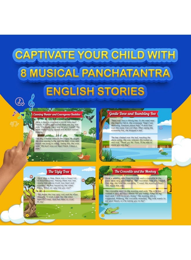 كيدال كتاب قصصي صوتي موسيقي من Panchatantra (باللغة الإنجليزية) للأطفال من سن 3 إلى 8 سنوات | قصص أخلاقية مصورة جذابة مع صوت اللمس واللعب - Image 2
