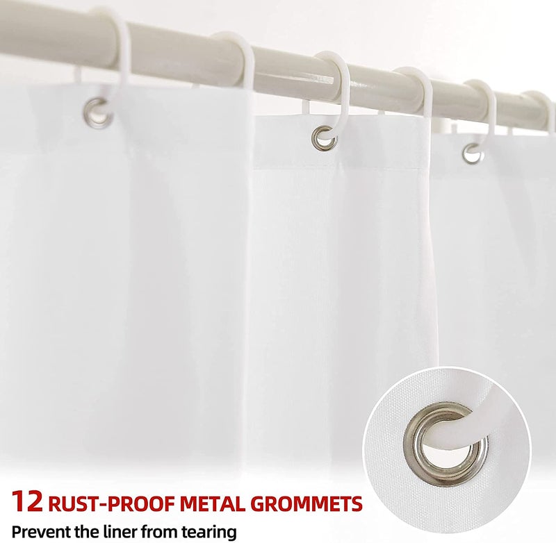 YI & ZE Ombre Pink Shower Curtain Sets for Bathroom Accessories Fabric Polyester Waterproof Modern Shower Curtain Liner with 12 Hooks Pink W72xL96 - Image 3